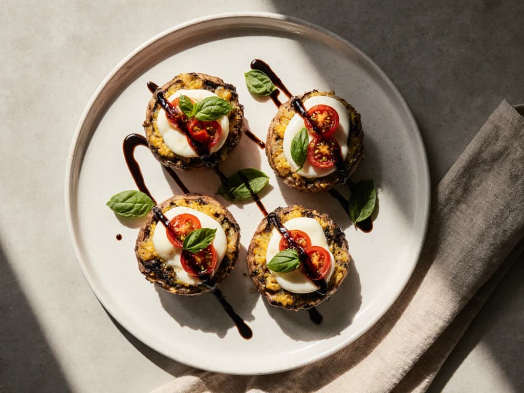 Caprese Stuffed Portobello Mushrooms