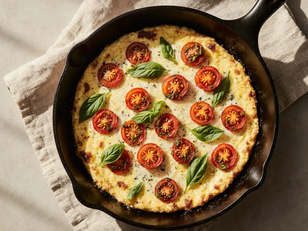 Tomato Basil Egg White Frittata
