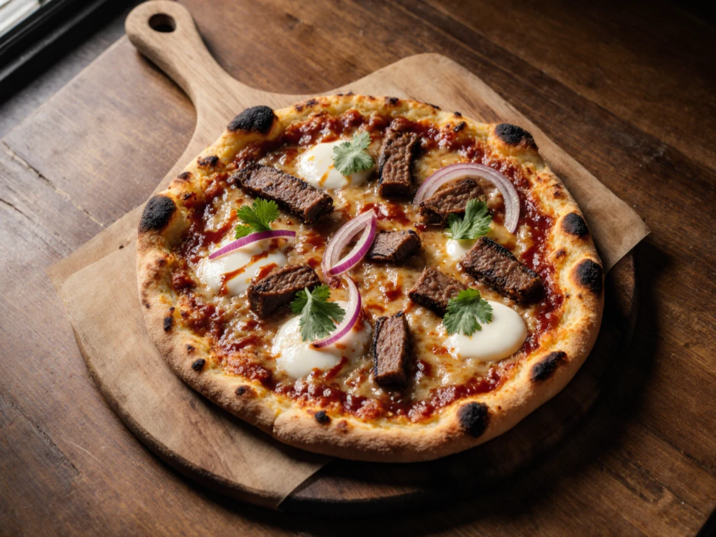 Smoked Brisket BBQ Pizza