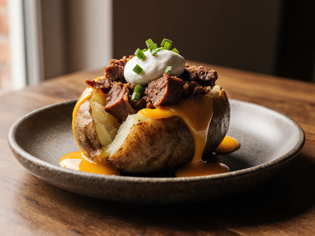 Smoked Brisket Loaded Baked Potato